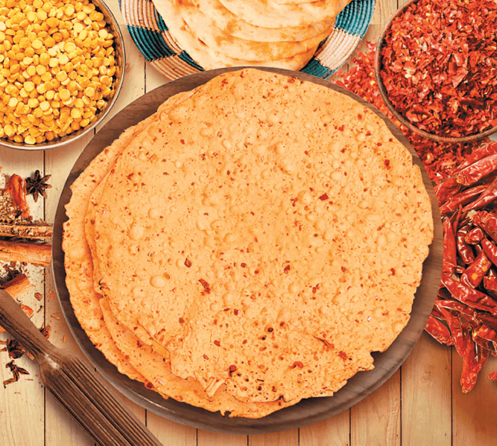 Chana Masala Papad